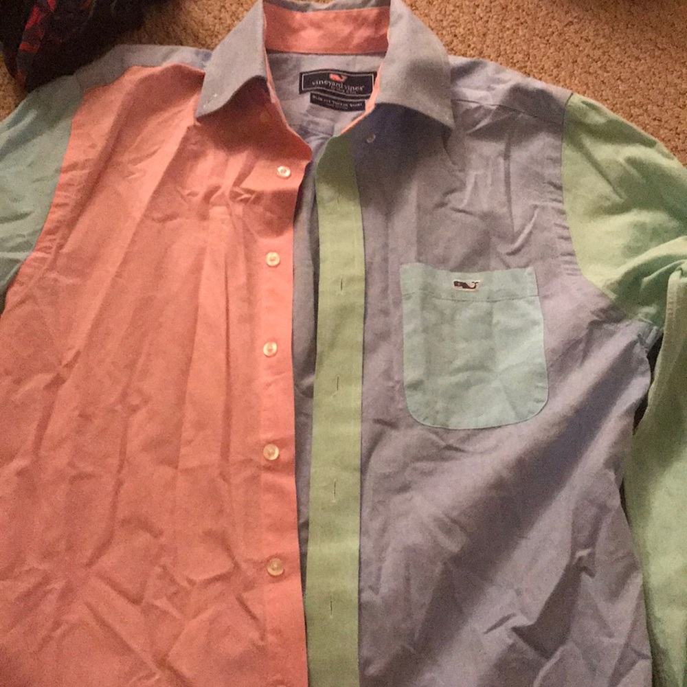 Vineyard vines “slim fit tucker shirt” multi-color